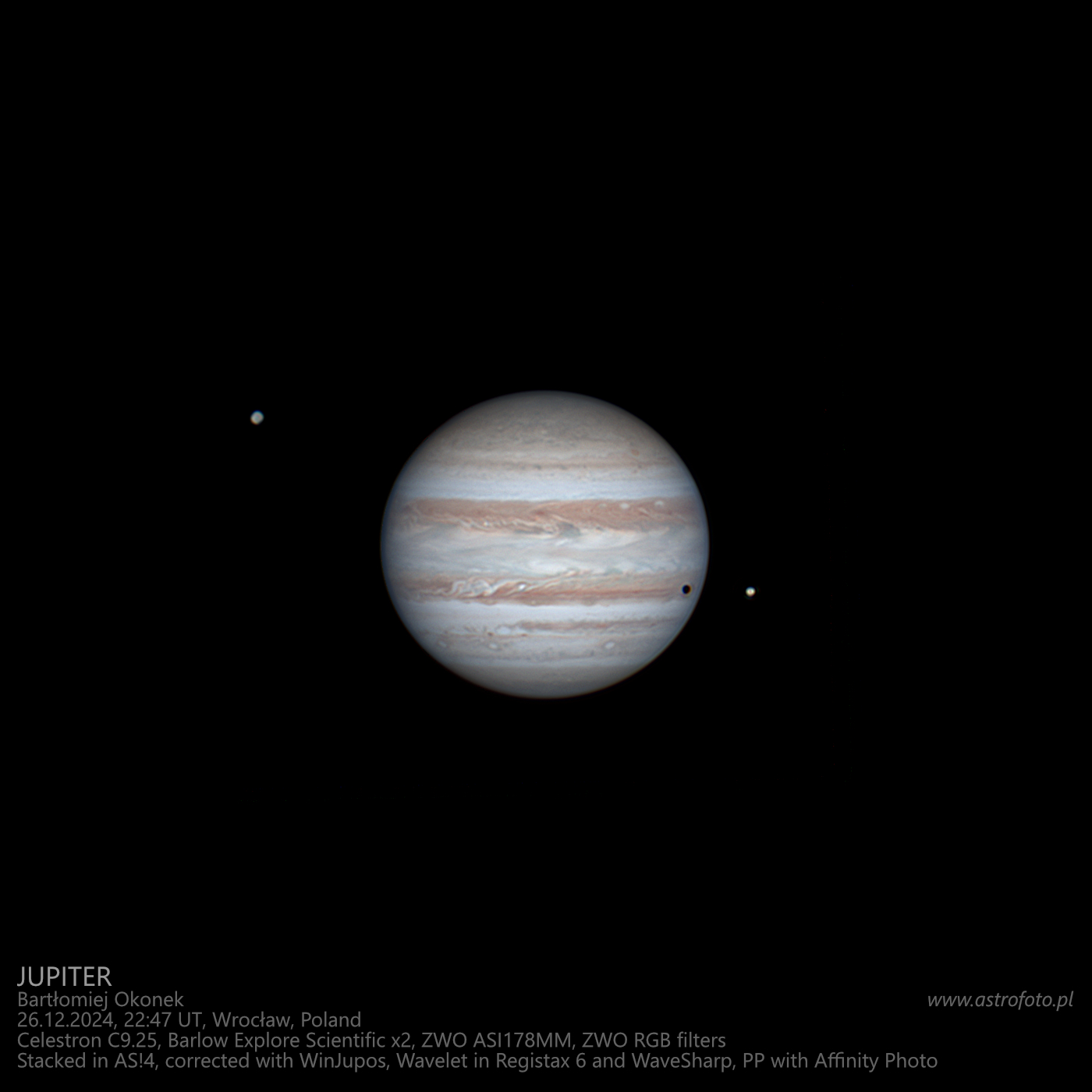 Jupiter, Io and Ganimede through Celestron C9